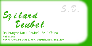 szilard deubel business card